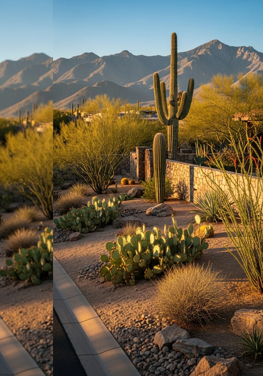 Upscale Catalina Foothills residence with mountain backdrop and mature desert landscaping.